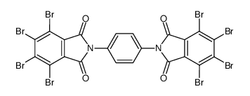 N,N'-(p-phenylene)-bis[3,4,5,6-tetrabromophthalimide] Structure