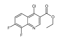 4-Chloro-7,8-difluoroquinoline-3-carboxylic acid ethyl ester Structure