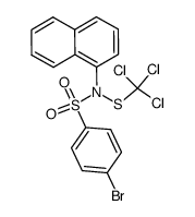 4-Bromo-N-naphthalen-1-yl-N-trichloromethylsulfanyl-benzenesulfonamide结构式