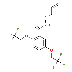 N-(ALLYLOXY)-2,5-BIS(2,2,2-TRIFLUOROETHOXY)BENZENECARBOXAMIDE Structure