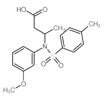 Butanoic acid,3-[(3-methoxyphenyl)[(4-methylphenyl)sulfonyl]amino]-结构式