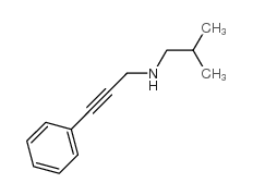 2-methyl-N-(3-phenylprop-2-ynyl)propan-1-amine结构式