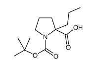 2-(叔丁氧羰基)-1-丙基吡咯烷-2-羧酸结构式