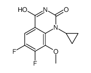 1-cyclopropyl-6,7-difluoro-8-methoxyquinazoline-2,4-dione结构式