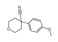 4-(4-甲氧基苯基)四氢-2H-吡喃-4-甲腈结构式
