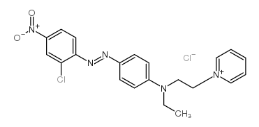 氯化-1-[2-[4-(2-氯代-4-硝基苯基偶氮基)苯基]乙氨基]乙基吡啶翁结构式