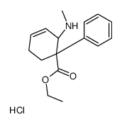 (+)-3R-N-Monomethylamino-4c-phenyl-4t-ethoxycarbonylcyclohexene-1, hydrochloride结构式