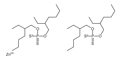 Zinc,bis[O,O-bis(2-ethylhexyl) phosphorodithioato-kS,kS']-, (T-4)- structure