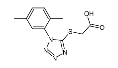 [1-(2,5-dimethyl-phenyl)-1H-tetrazol-5-ylsulfanyl]-acetic acid结构式