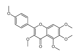 3,5,6,7-tetramethoxy-2-(4-methoxyphenyl)chromen-4-one结构式