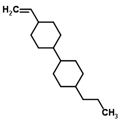 4-乙烯基-4'-丙基-1,1'-联环己烷结构式