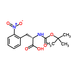 N-叔丁氧羰基-D-2-硝基苯丙氨酸结构式