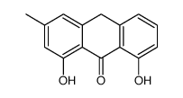 1,8-dihydroxy-3-methylanthracen-9(10H)-one结构式