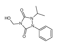 4-(hydroxymethyl)-1-phenyl-2-propan-2-yl-1,2,4-triazolidine-3,5-dione结构式