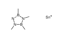 trimethyl-(2,3,4,5-tetramethyl-1,2,4,3,5-triazadiborolidin-1-yl)stannane结构式