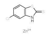 2(3H)-Benzothiazolethione,5-chloro-, zinc salt (2:1) Structure