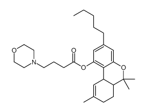 [(6aR,10aR)-6,6,9-trimethyl-3-pentyl-6a,7,8,10a-tetrahydrobenzo[c]chromen-1-yl] 4-morpholin-4-ylbutanoate Structure