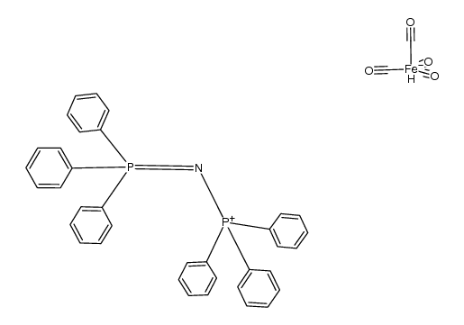 bis(triphenylphosphine)iminium tetracarbonylhydridoferrate(0) Structure