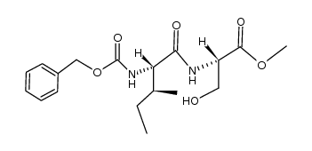 N-[N'-(benzyloxycarbonyl)-(2S,3S)-isoleucyl]-(S)-serine methylester Structure