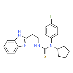 Thiourea, N-[2-(1H-benzimidazol-2-yl)ethyl]-N-cyclopentyl-N-(4-fluorophenyl)- (9CI) Structure