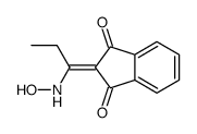 2-[1-(hydroxyamino)propylidene]indene-1,3-dione Structure