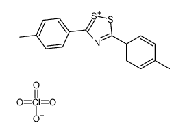 3,5-bis(4-methylphenyl)-1,2,4-dithiazol-2-ium,perchlorate结构式
