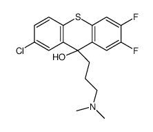 7-chloro-9-[3-(dimethylamino)propyl]-2,3-difluorothioxanthen-9-ol结构式