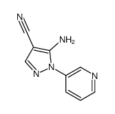 5-氨基-1-(3-吡啶)-1H-吡唑-4-甲腈结构式