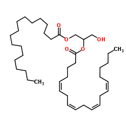 1-硬脂酰基-2-花生四烯酰基-sn-甘油结构式