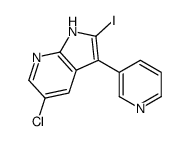 5-氯-2-碘-3-(3-吡啶)-1H-吡咯并[2,3-B]吡啶结构式