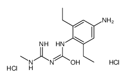 1-(4-amino-2,6-diethylphenyl)-3-(N'-methylcarbamimidoyl)urea,dihydrochloride Structure