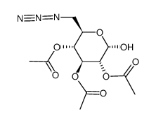 2,3,4-tri-O-acetyl-6-azido-6-deoxy-α-D-glucopyranose Structure