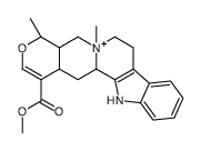 16,17-Didehydro-16-(methoxycarbonyl)-4,19α-dimethyl-18-oxayohimban-4-ium Structure