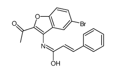 N-(2-acetyl-5-bromo-1-benzofuran-3-yl)-3-phenylprop-2-enamide Structure