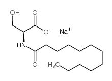 Sodium N-dodecanoyl-L-serinate structure