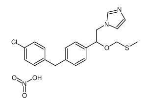 1-[2-[4-[(4-chlorophenyl)methyl]phenyl]-2-(methylsulfanylmethoxy)ethyl]imidazole,nitric acid Structure