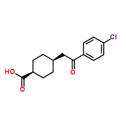 cis-4-[2-(4-Chlorophenyl)-2-oxoethyl]cyclohexanecarboxylic acid Structure
