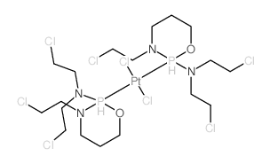 Platinum,dichlorobis[N,N,3-tris(2-chloroethyl)tetrahydro-2H-1,3,2-oxazaphosphorin-2-amine-P2]-,(SP-4-1)- (9CI)结构式