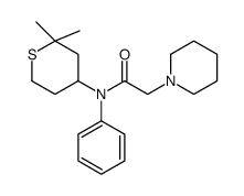 N-(2,2-dimethylthian-4-yl)-N-phenyl-2-piperidin-1-ylacetamide结构式