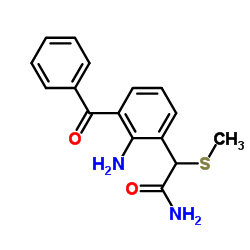 2-Amino-3-benzoyl-.alpha.-(methylthio)benzeneacetamide Structure