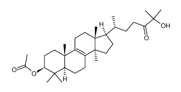 3β-acetoxy-25-hydroxylanost-8-en-24-one Structure