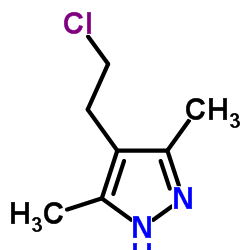 3,5-Dimethyl-4'-(2-chloroethyl)-1H-pyrazole Structure