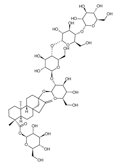 13-O-[β-maltotriosyl(1->2)-β-D-glucosyl]-19-O-β-D-glucosyl-steviol Structure