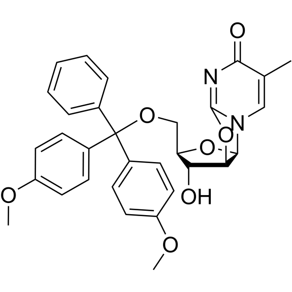 5'-DMTr-2,2'-anhydrothymidine Structure