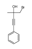 1-bromo-2-methyl-4-phenylbut-3-yn-2-ol Structure