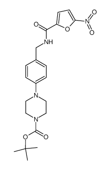 4-(4-{[(5-nitro-furan-2-carbonyl)-amino]-methyl}-phenyl)-piperzine-1-carboxylic acid ter-butyl ester Structure