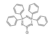 1-Chloro-3,3,5,5-tetraphenyl-1H-1,2,4,6,3,5-thiatriazadiphosphorine结构式
