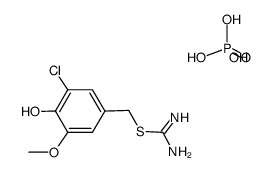 2-(3-chloro-4-hydroxy-5-methoxybenzyl)isothiouronium dihydrogen phosphate结构式