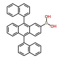 [9,10-Di(1-naphthyl)-2-anthryl]boronic acid structure