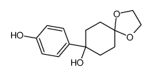 8-(4-hydroxyphenyl)-1,4-dioxaspiro[4.5]decan-8-ol Structure
